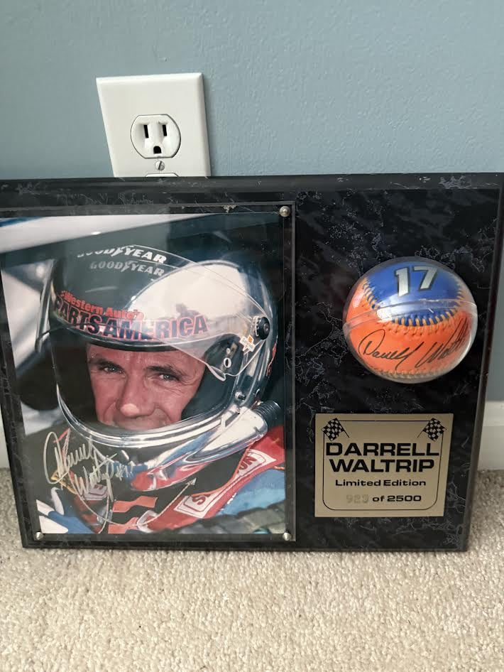 Limited Edition Autographed Darrell Waltrip NASCAR Plaque
