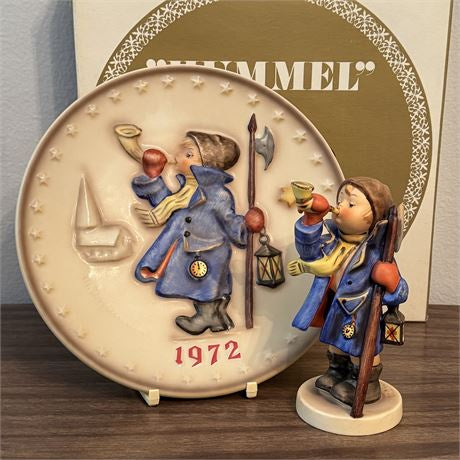 Hummel Goebel Hear Ye Hear Ye Figurine TMK5 & 1972 Annual Plate