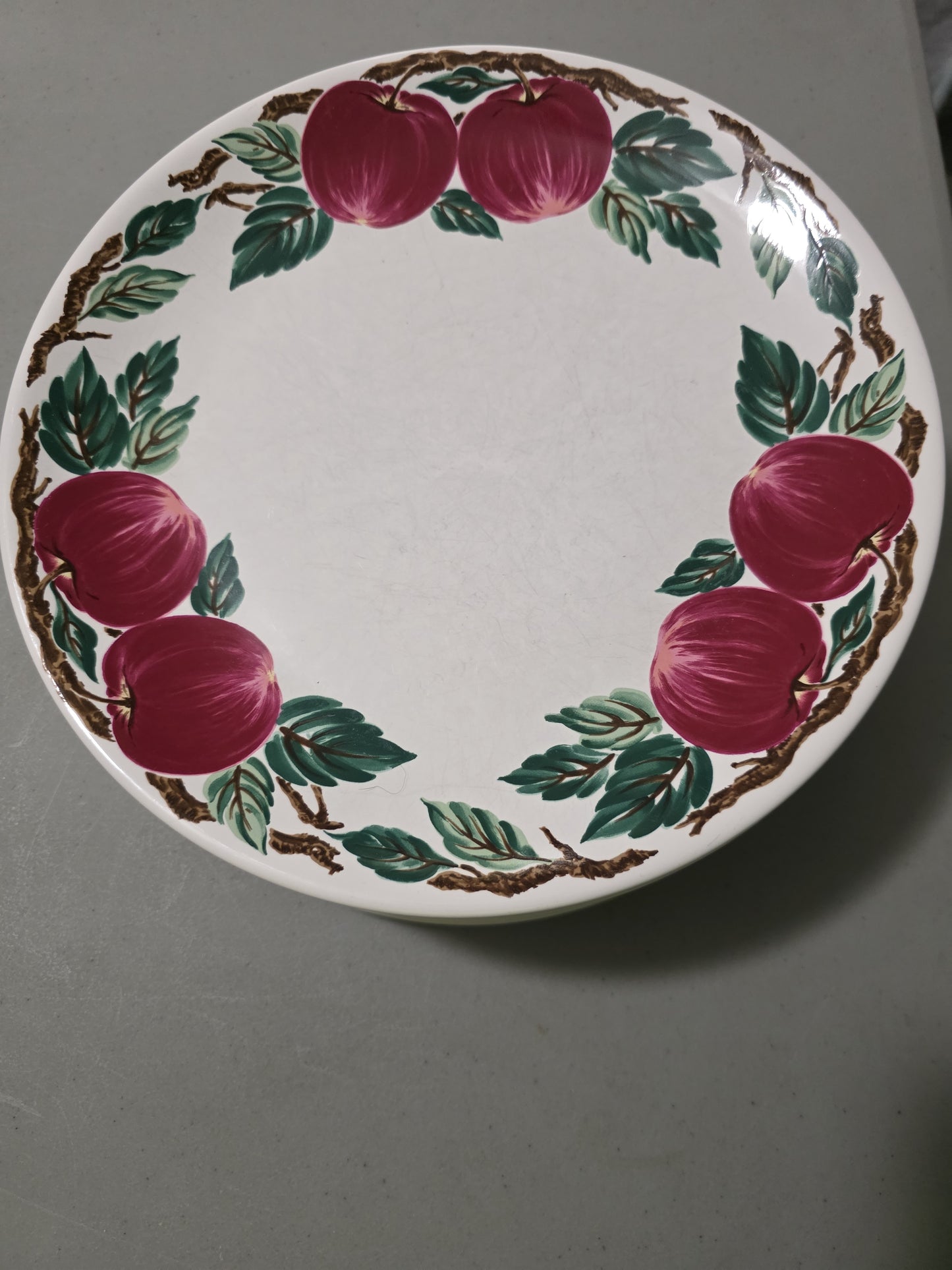 Nancy Calhoun Bella Roma 8 Dinner Plate Lot Apples 10 3/4" Cafe Classico Vintage