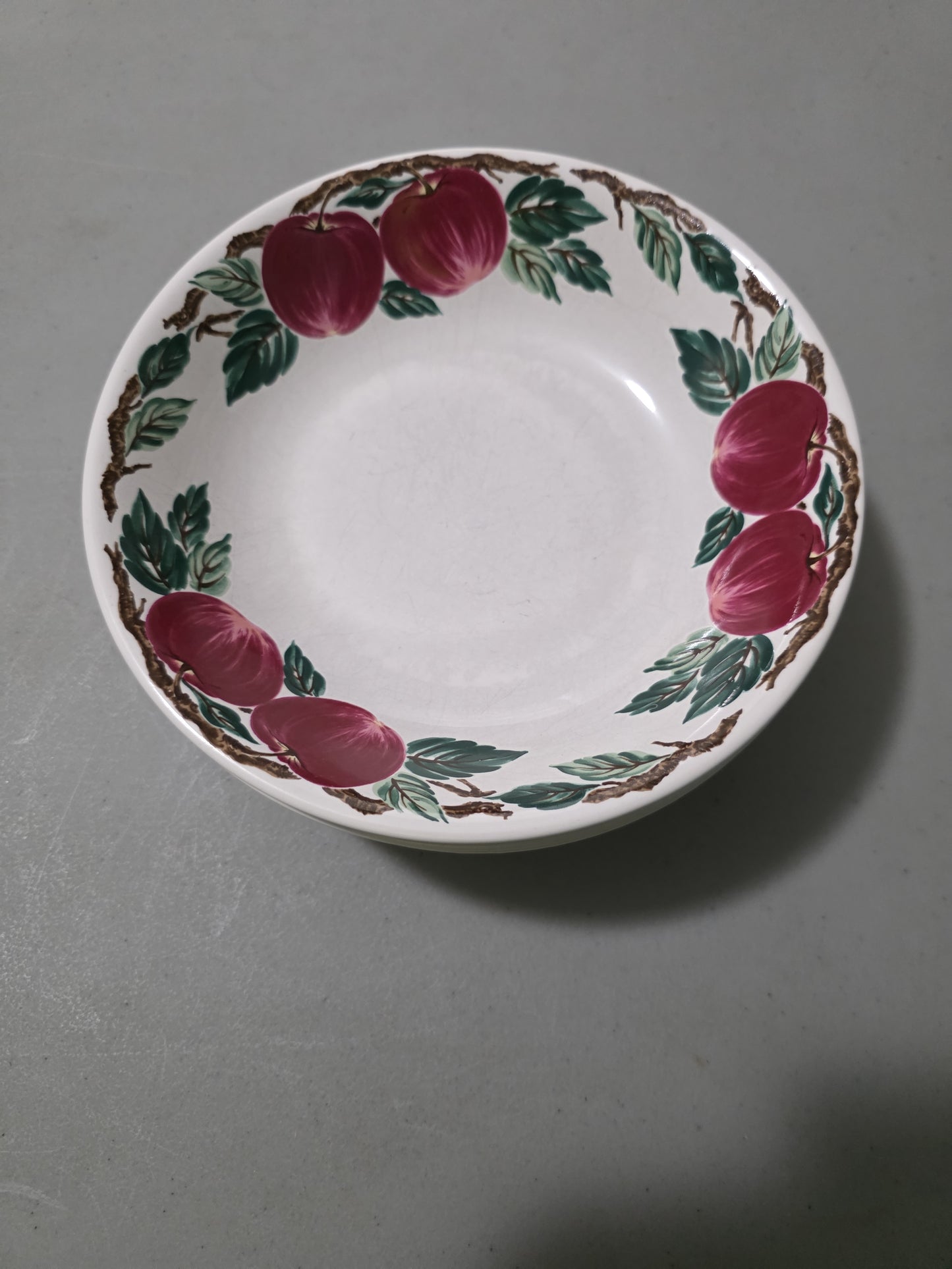 Nancy Calhoun Bella Roma 8 Coupe Soup Bowl Lot Apples Cafe Classico Vintage PRE OWNED 7.5"