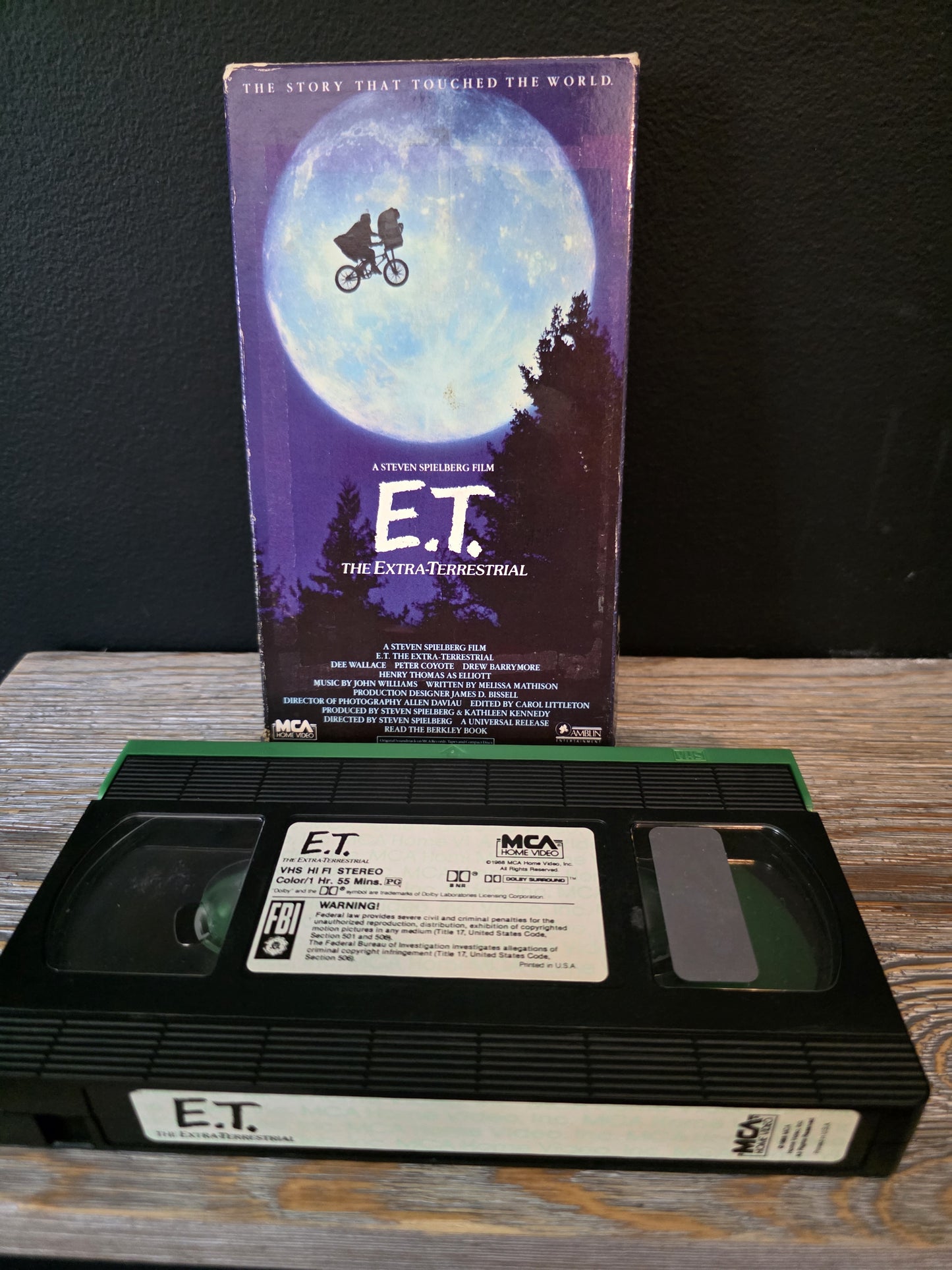 Vintage E.T. The Extra-Terrestrial VHS Video Cassette 1988 Rare Green