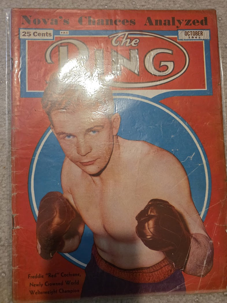 October 1941 The Ring Boxing Magazine Wrestling Freddie Red Cocrane