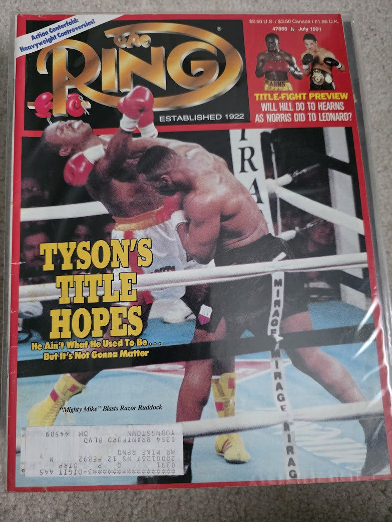 The Ring Boxing Magazine ~ July 1991 ~ Tyson Hopes