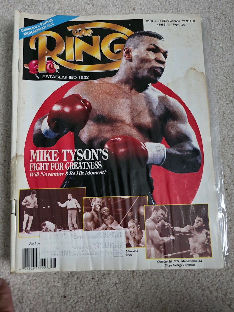 THE RING BOXING MAGAZINE NOVEMBER 1991 MIKE TYSON