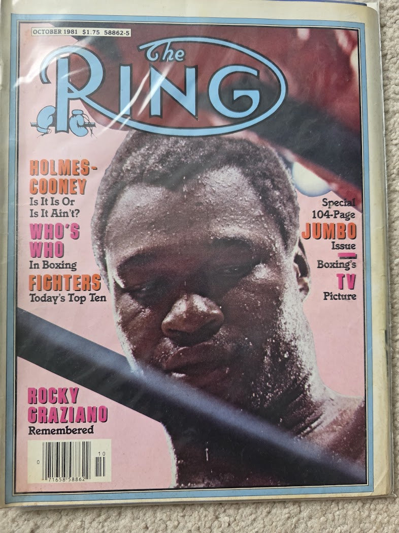 THE RING MAGAZINE LARRY HOLMES OCTOBER 1981