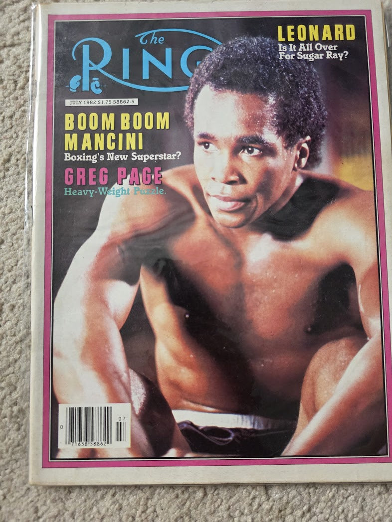 The RING Boxing Magazine Sugar Ray Leonard - July 1982