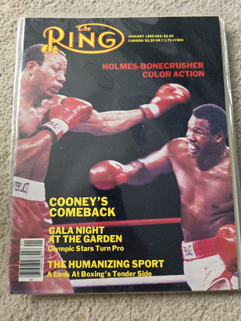 The Ring Boxing Magazine - January 1985 Issue Holmes