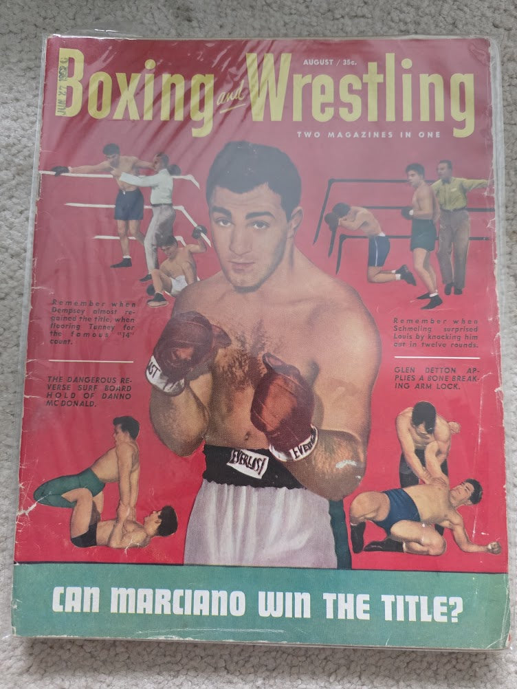 1952 ROCKY MARCIANO August Boxing & Wrestling Magazine