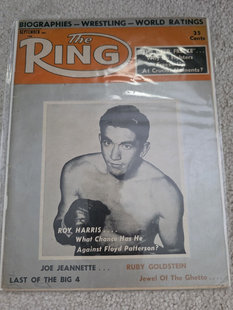The Ring Boxing Magazine - September 1958 Issue w/ Roy Harris