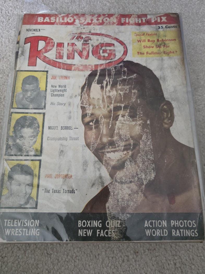 1956 NOVEMBER THE RING MAGAZINE - RAY ROBINSON
