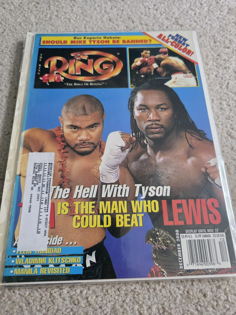 ring magazine DECEMBER 2000 LEWIS
