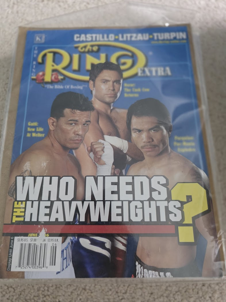RING MAGAZINE JUNE 2006 OSCAR PAQUIAO GATTI