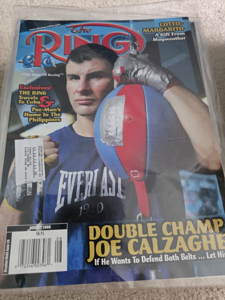 Joe Calzaghe - August 2008 The RING Boxing Magazine