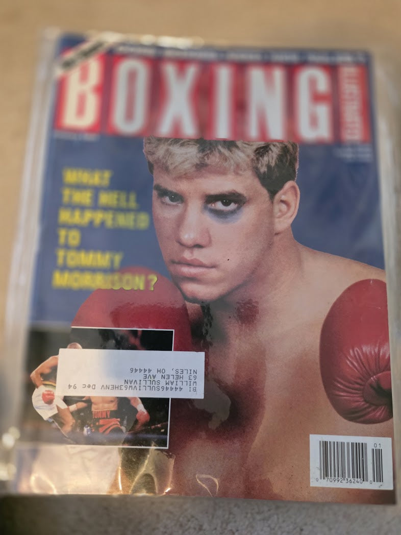 Boxing Illustrated Magazine January 1994 Tommy Morrison