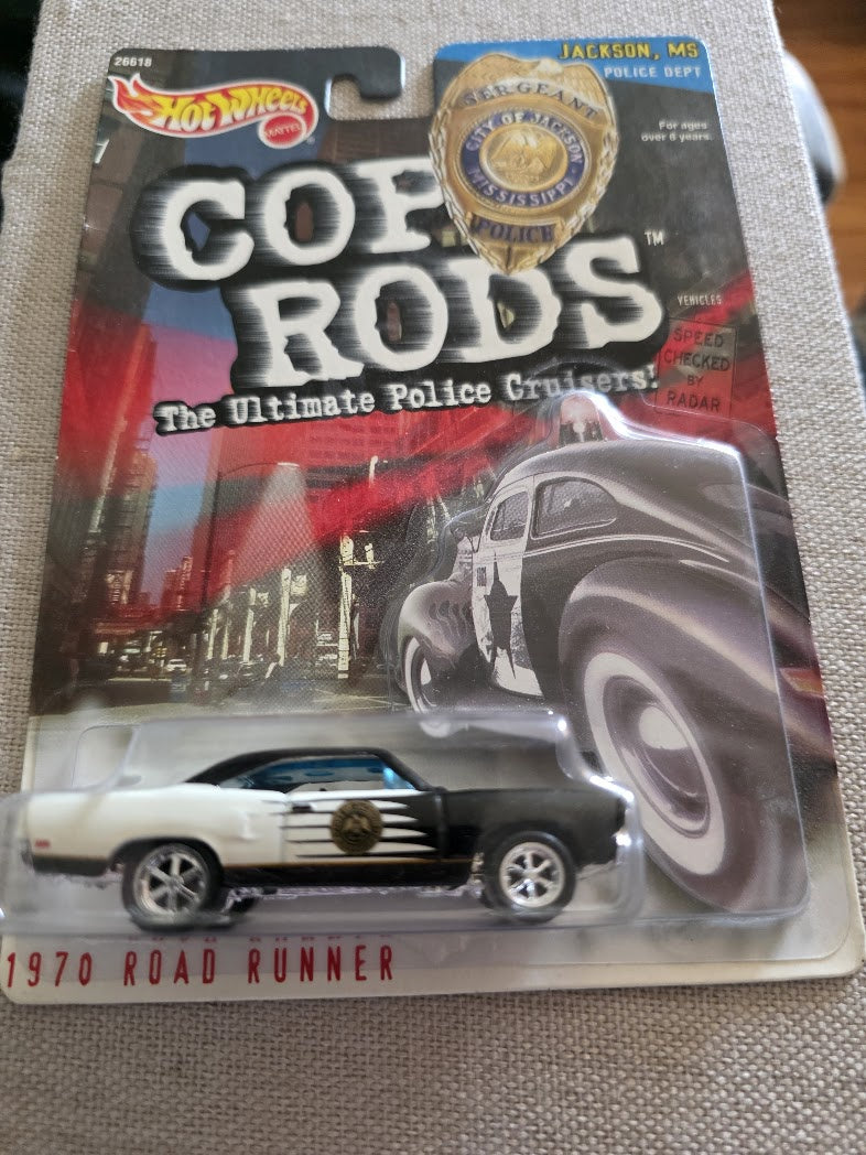 Hot Wheels Cop Rods Jackson, MS 1970 Road Runner - 1:64 Diecast Car