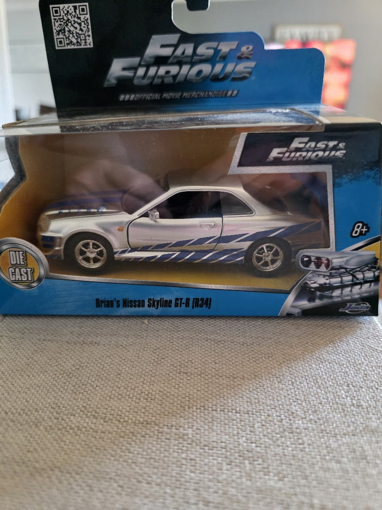 2 Fast 2 Furious Skyline GT-R Brian's Nissan R34 Fast & Furious