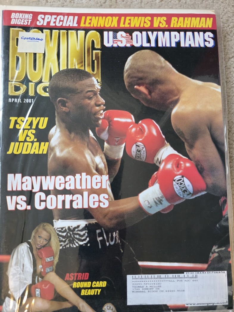 APRIL 2001 Boxing Digest Magazine Tszyu Judah Mayweather Corrales Lewis Rahman