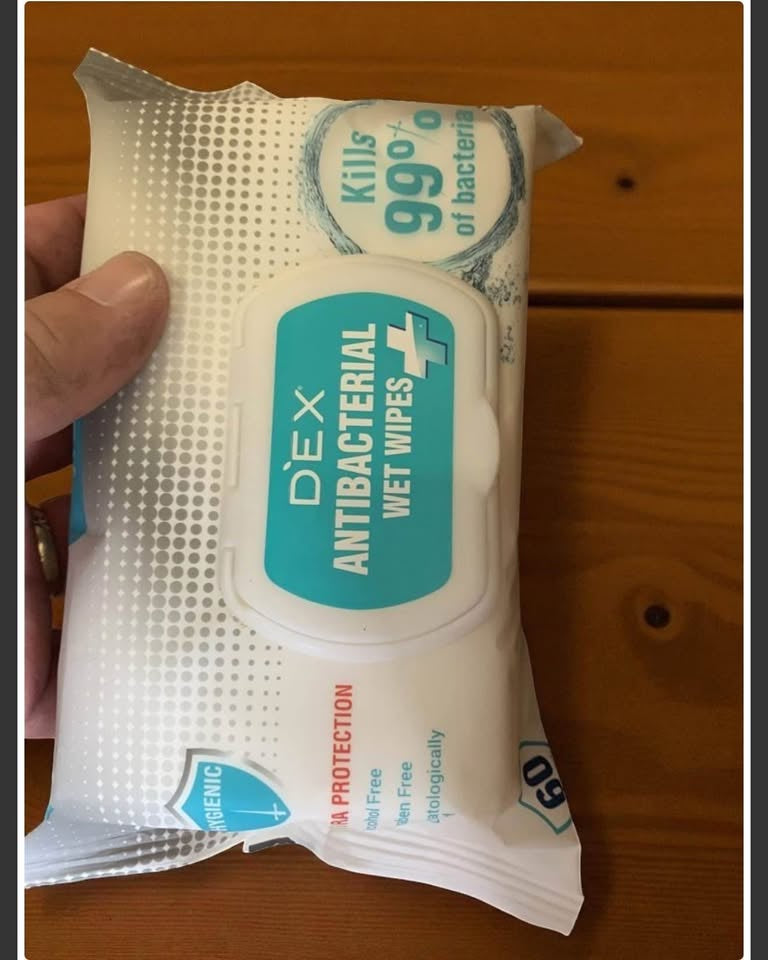 DEX Antibacterial Wet Wipes 60 Wipes per Pack 24 Packs Total