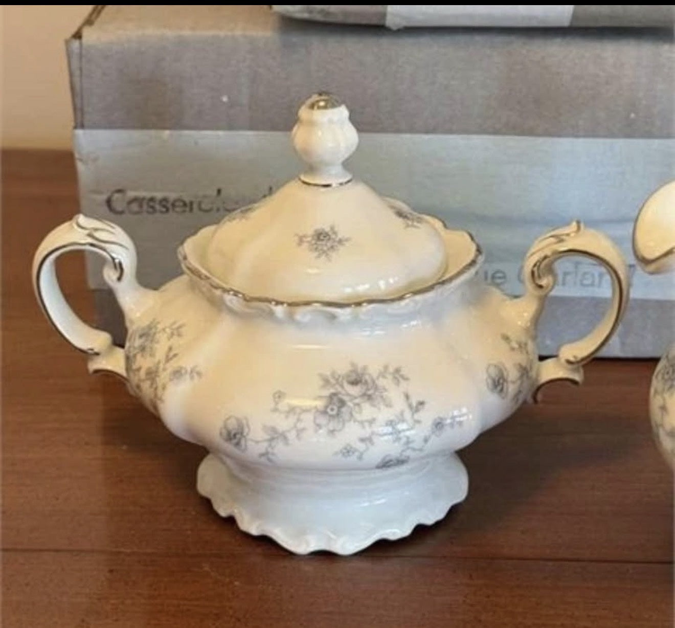 Johann Haviland Blue Garland Sugar Dish with Cover