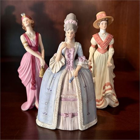 Lenox The Great Fashions of History Porcelain Figurines Lot no 3- of 3 - 6"H