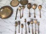 Silver Plated Silverware, Plates, Tray