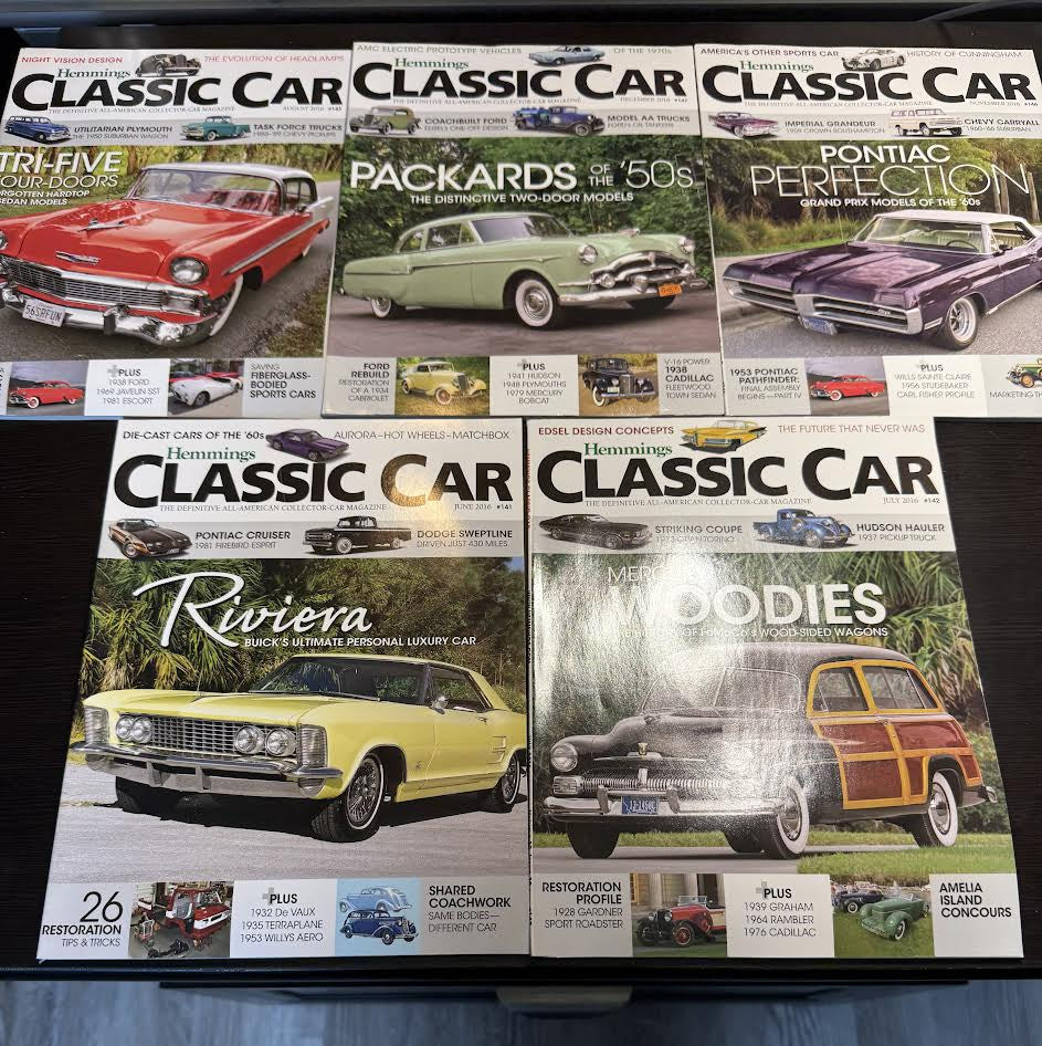 Hemmings Classic Car 7 Issues Year 2016