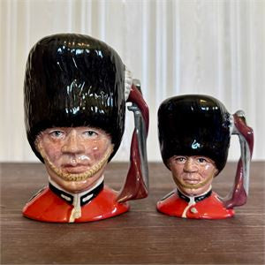 Royal Doulton The Guardsman Small & Mini Character Jugs D6771/D6772 England