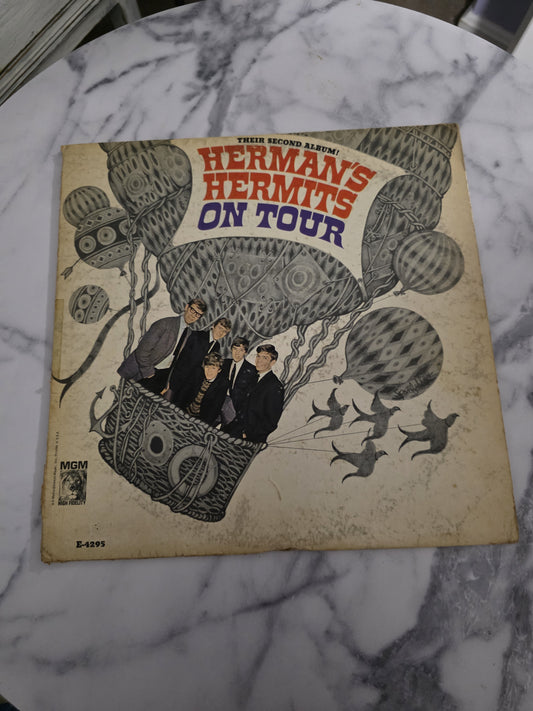 HERMAN'S HERMITS ON TOUR (VG) E-4295 LP VINYL RECORD PRE OWNED
