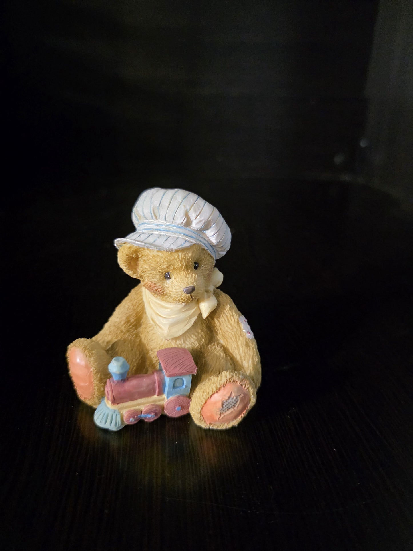 Retired Cherished Teddies Enesco "Thomas Chuggin' Along" 1992 Bear Train PRE OWNED