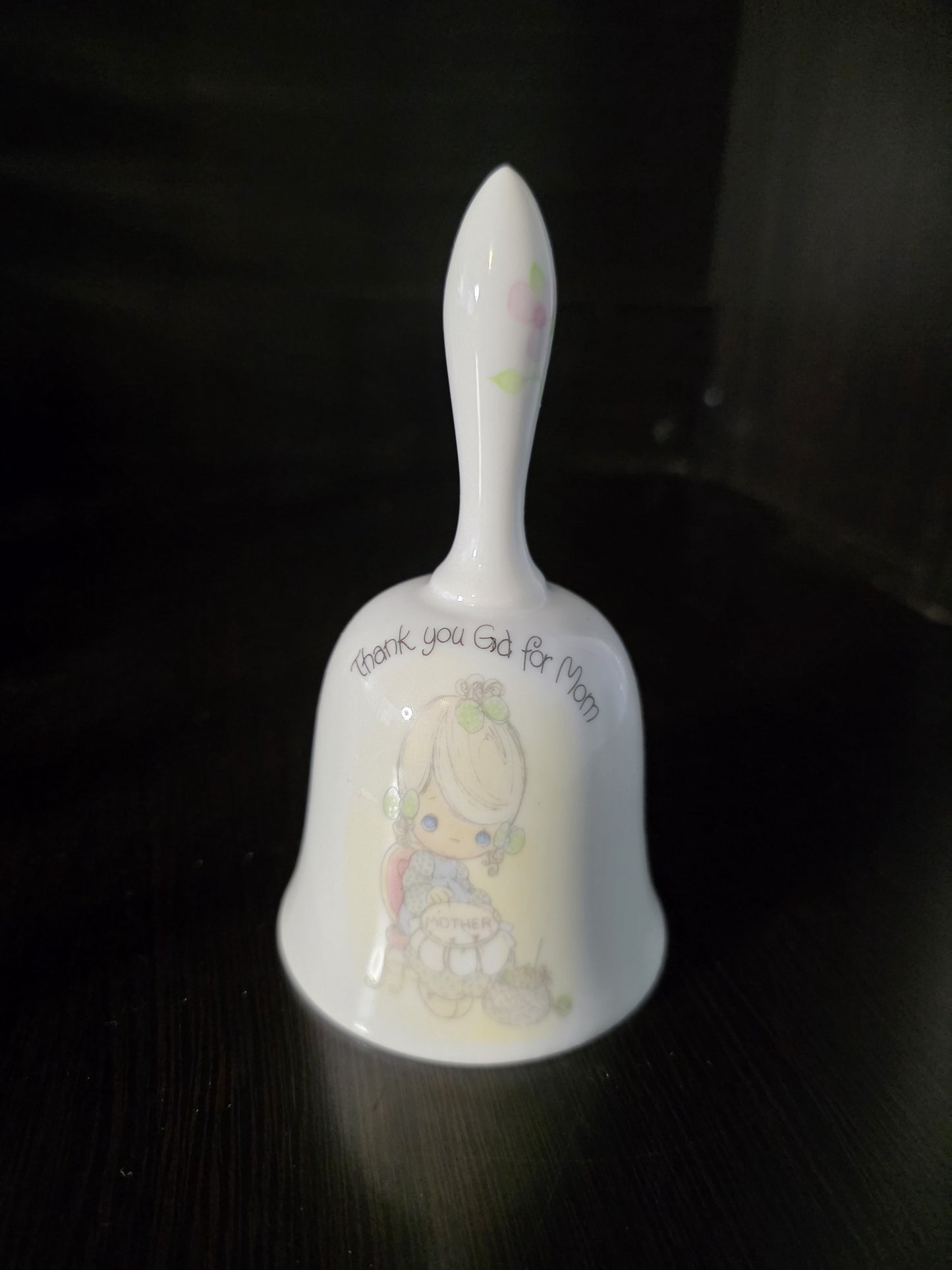 Precious Moments Thank You God For Mom / Mother Porcelain Bell 1984 Vintage Gift ENESCO PRE OWNED
