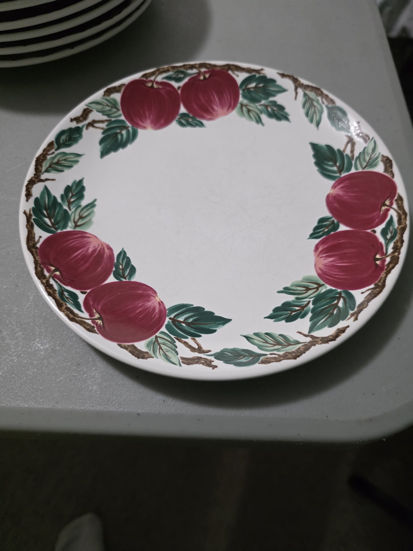 Nancy Calhoun Bella Roma 8 Salad Plate Lot Apples 8" Cafe Classico Vintage
