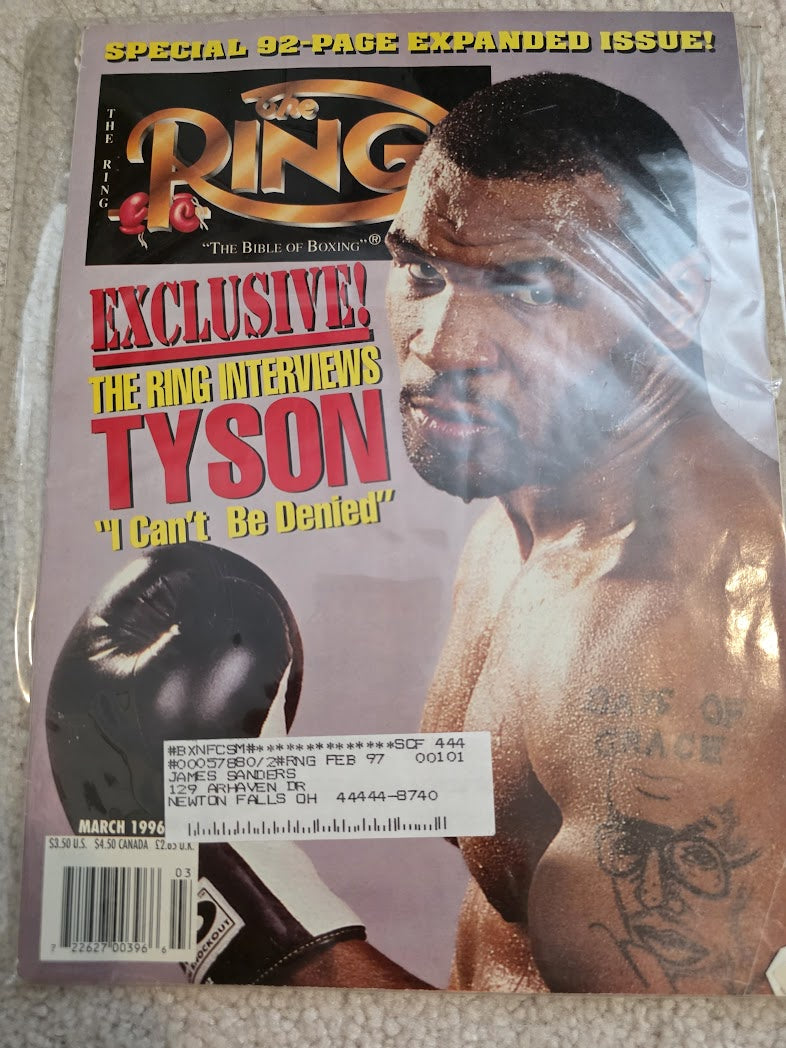 The Ring Magazine March 1996 Mike Tyson Can't Be Denied