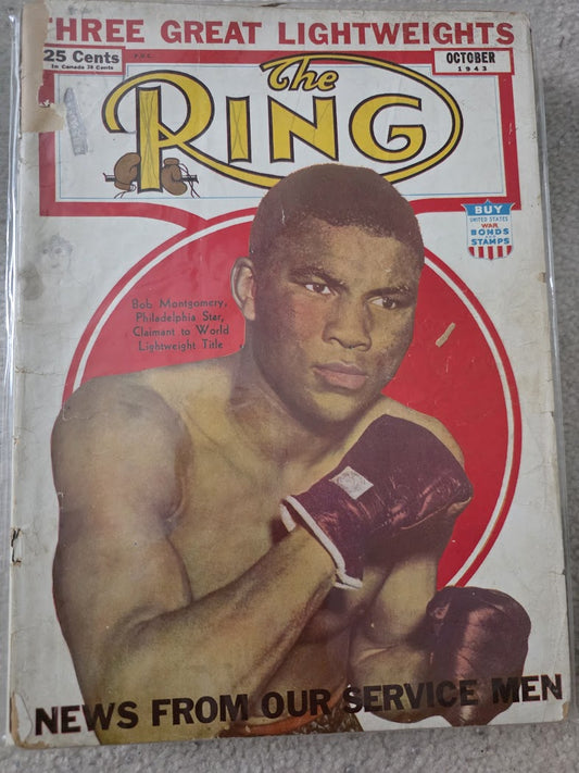 1943 OCTOBER THE RING MAGAZINE - BOB MONTGOMERY