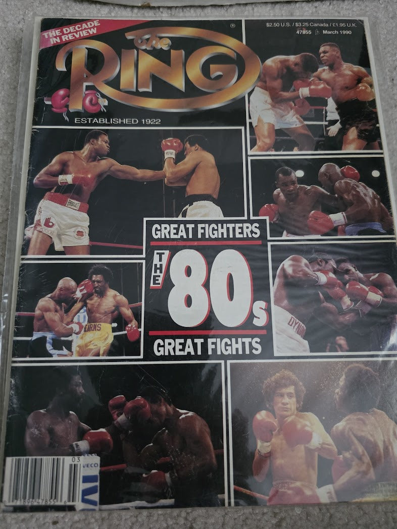 MARCH 1990 THE RING vintage boxing sports magazine