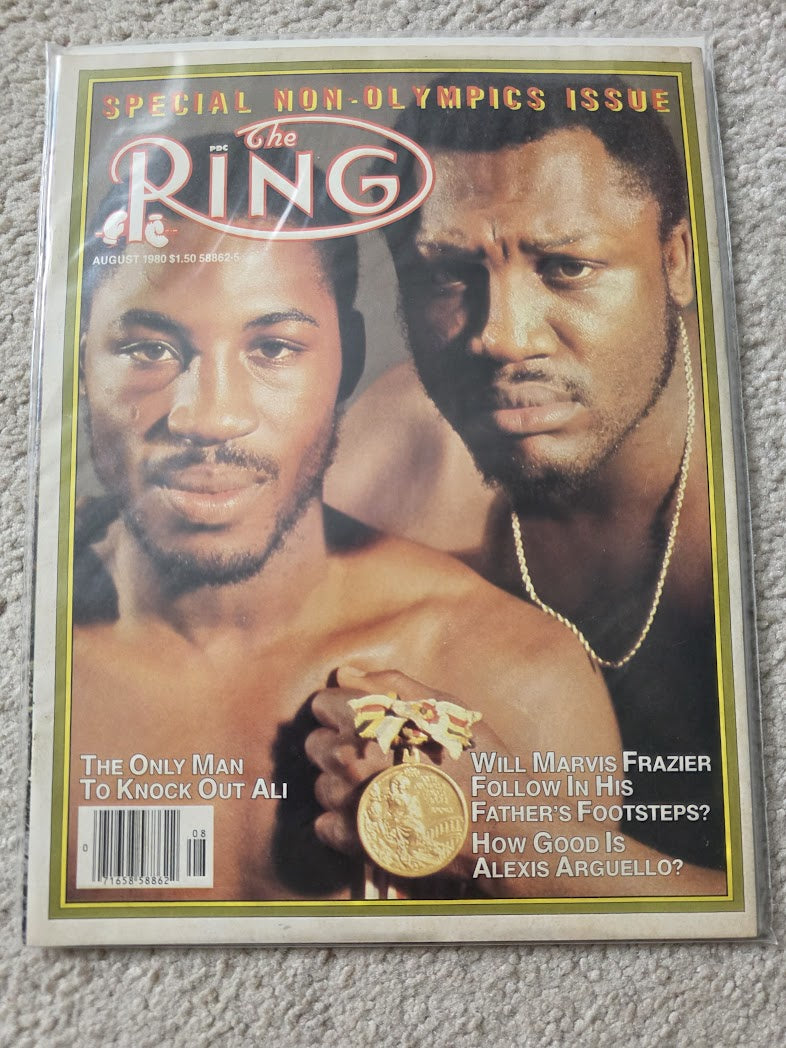 The Ring Magazine August 1980 Joe & Marvis Frazier