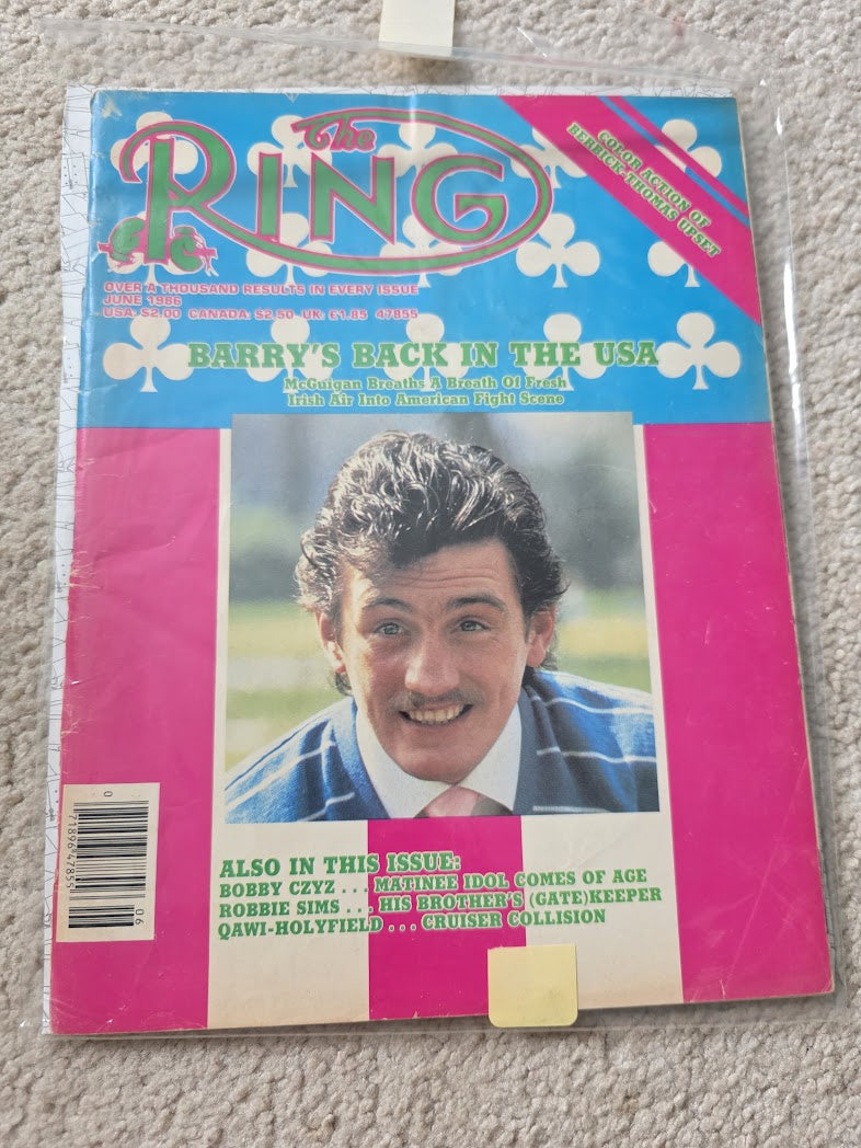 THE RING BOXING MAGAZINE JUNE 1986 BARRY MC GUIGAN