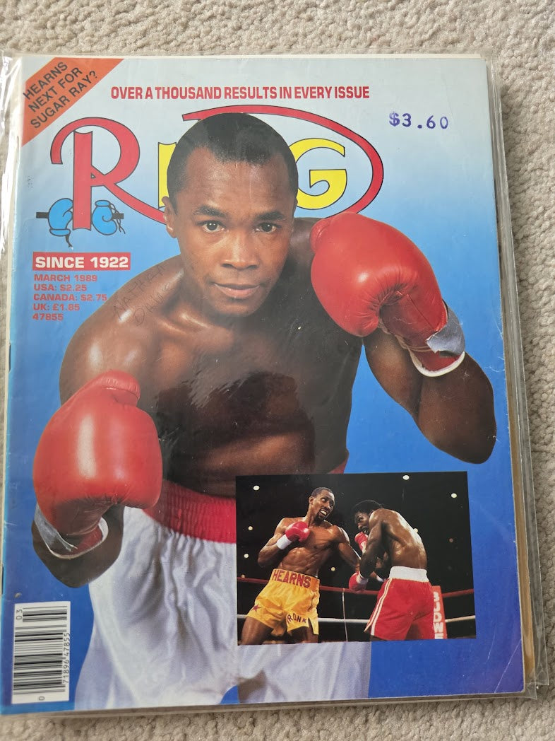 The Ring Boxing Magazine March 1989 Sugar Ray Leonard