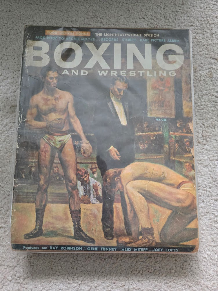 Boxing and Wrestling Magazine Vintage January 1958 Alex Miteff Joey Lopes