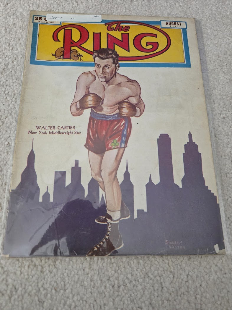 August 1951 The Ring Boxing Magazine Walter Cartier