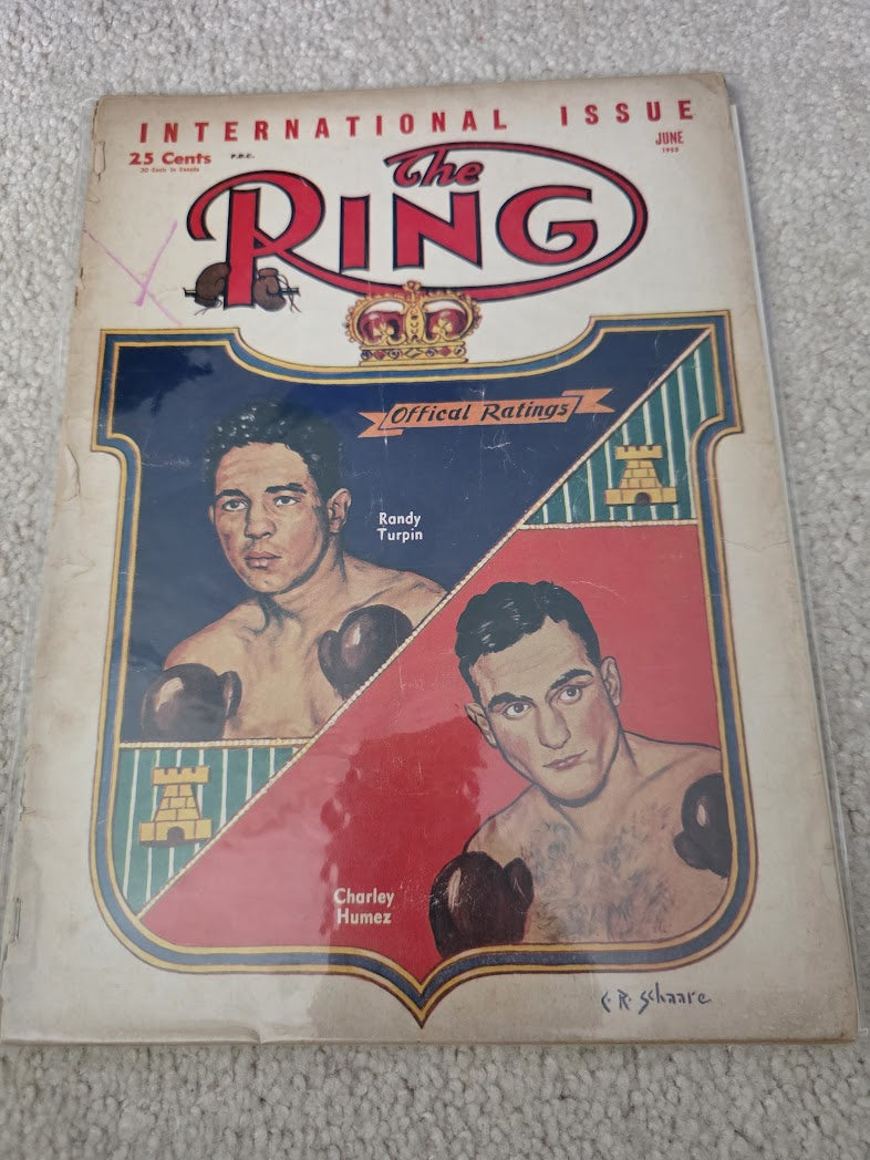 The Ring Magazine June 1953 - International Issue Randy Turpin Chaeley Humez