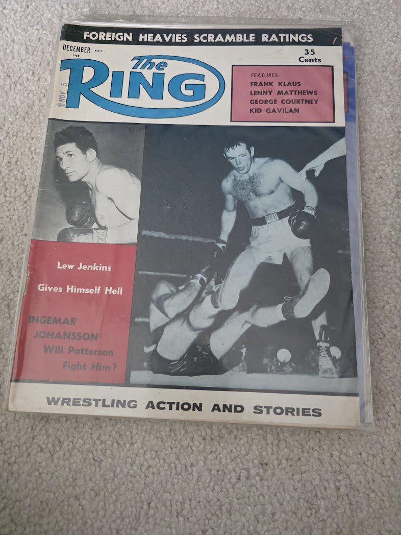 The Ring Boxing Magazine December 1958 Lew Jenkins & Ingemar Johansson