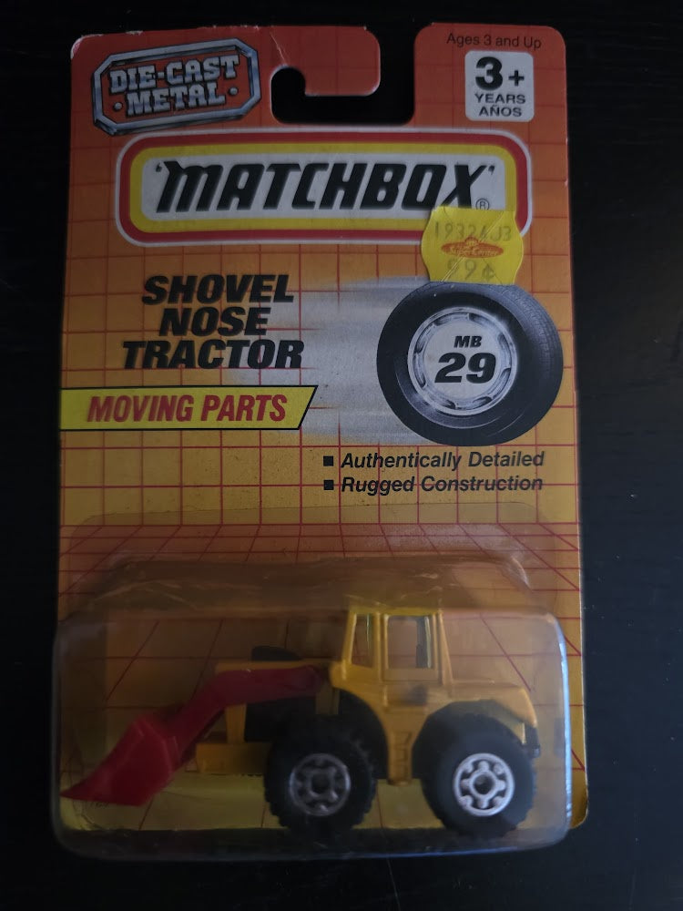 Matchbox Shovel Nose Tractor, #29, 1/64 "Get In The Fast Lane"