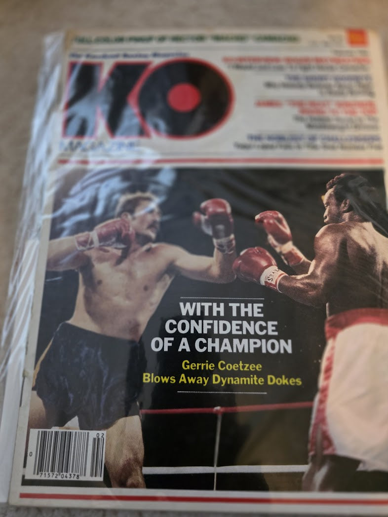 1984 February KO Knockout Boxing Magazine Coetzee Dokes Camacho Roger Mayweather