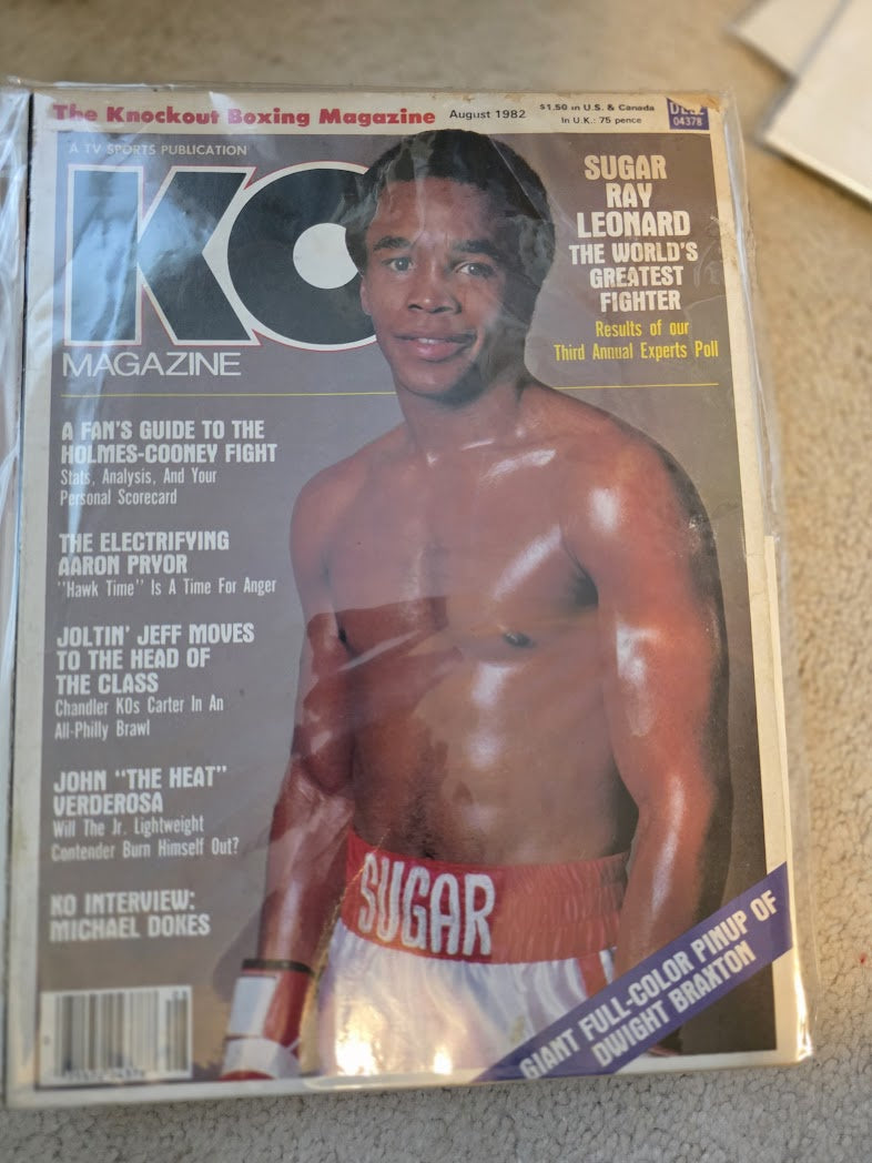 KO MAGAZINE SUGAR RAY LEONARD BOXING HOFer COVER AUGUST 1982