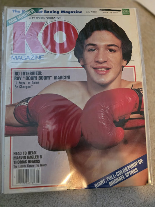 KO MAGAZINE RAY MANCINI BOXING HOFer COVER JULY 1982
