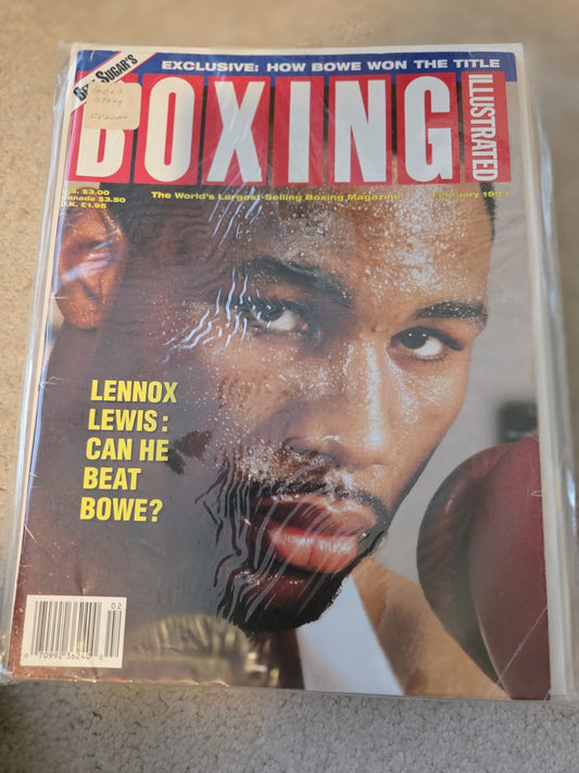 February 1993 Boxing Illustrated Magazine Lennox Lewis