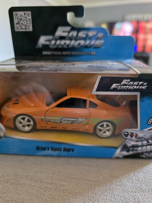 Brian's Toyota Supra Orange "Fast & Furious" 1/32 Die- Cast Car by Jada Toys