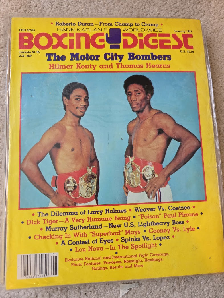 BOXING DIGEST JANUARY 1981 HEARNS KENTY