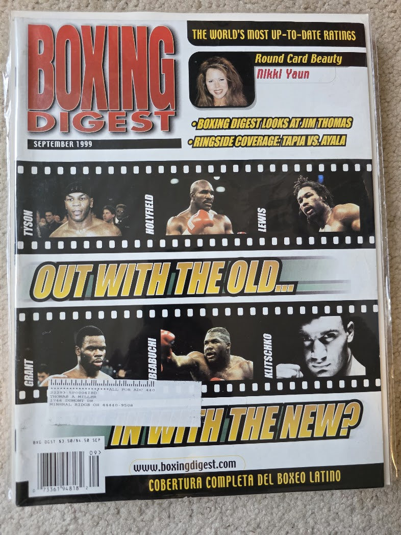 1999 September Boxing Digest Magazine Tapia Ayala Klitschko Hide Grant Savarese