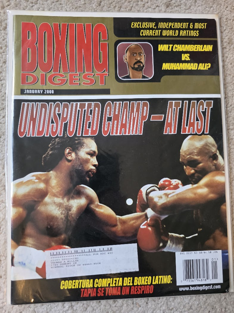 2000 January Boxing Digest Magazine Lennox Lewis Wilt Chamberlain Chris Byrd